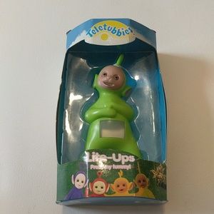 Vintage Teletubbies lite-ups press my tummy green Teletubby 1998 works lights up